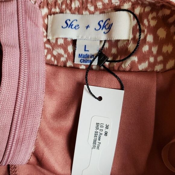 She + Sky Printed Shorts Size Large - Picture 4 of 5